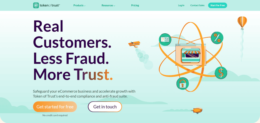Screenshot of Token of Trust’s homepage