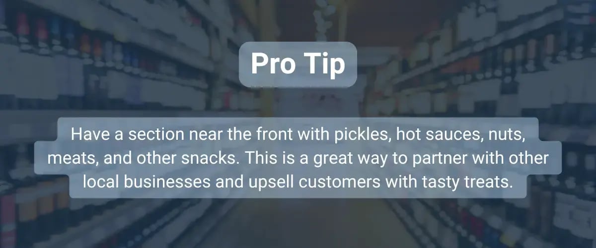 BPOS Blog - Liquor Store Design Layout - Snacks Pro Tip