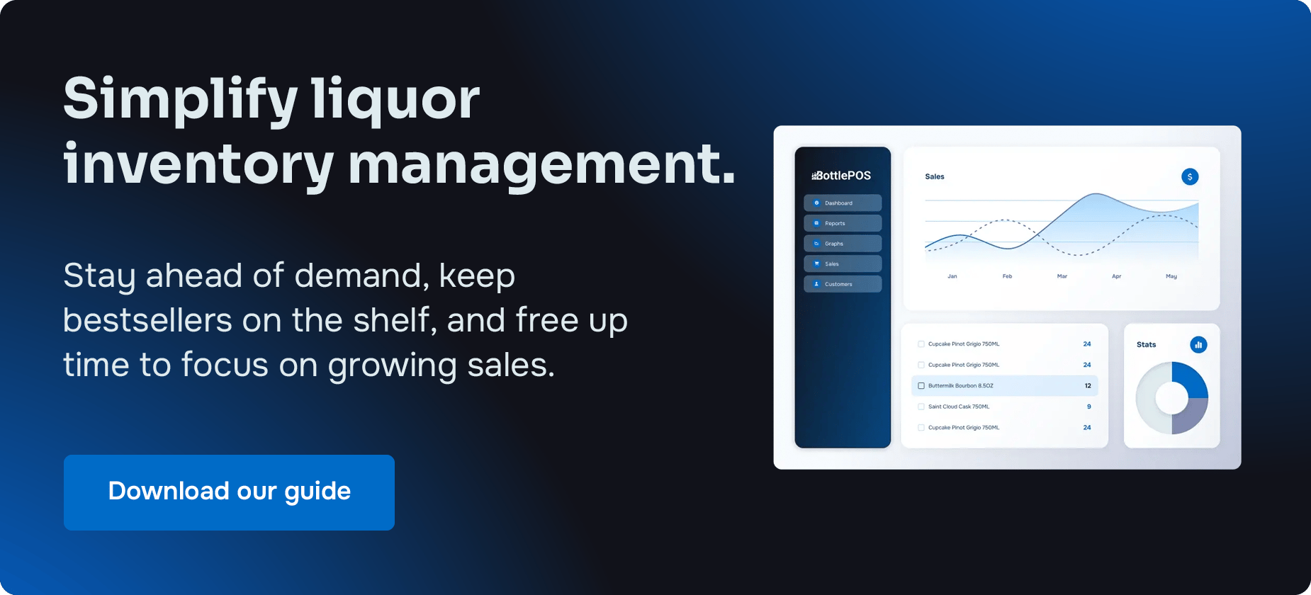 Simplify liquor inventory management. Stay ahead of demand, keep bestsellers on the shelf, and free up time to focus on growing sales. Download our guide.