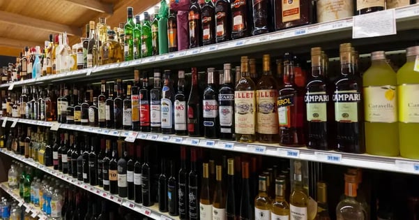 alcohol retail display
