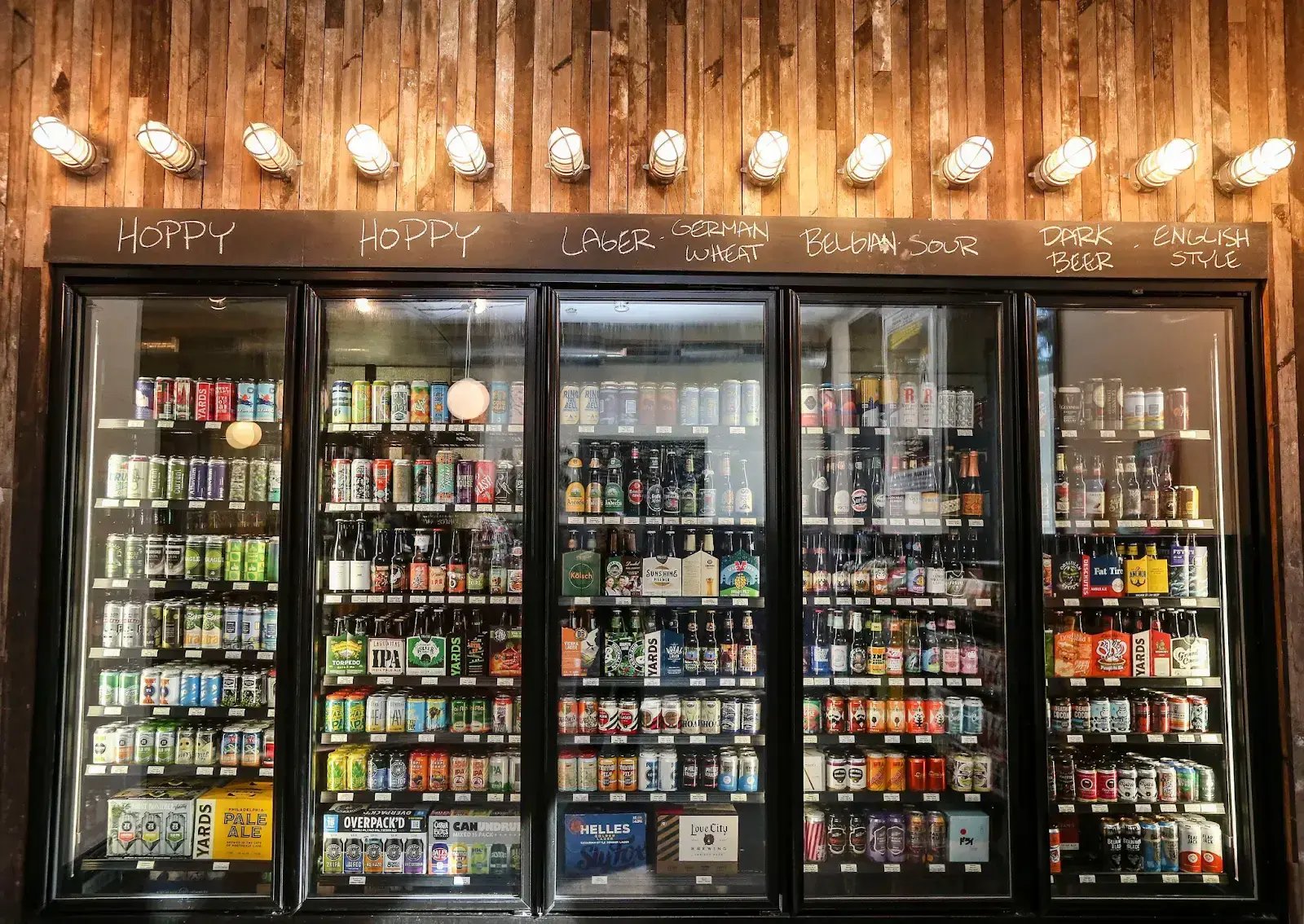 Fridges of local beers