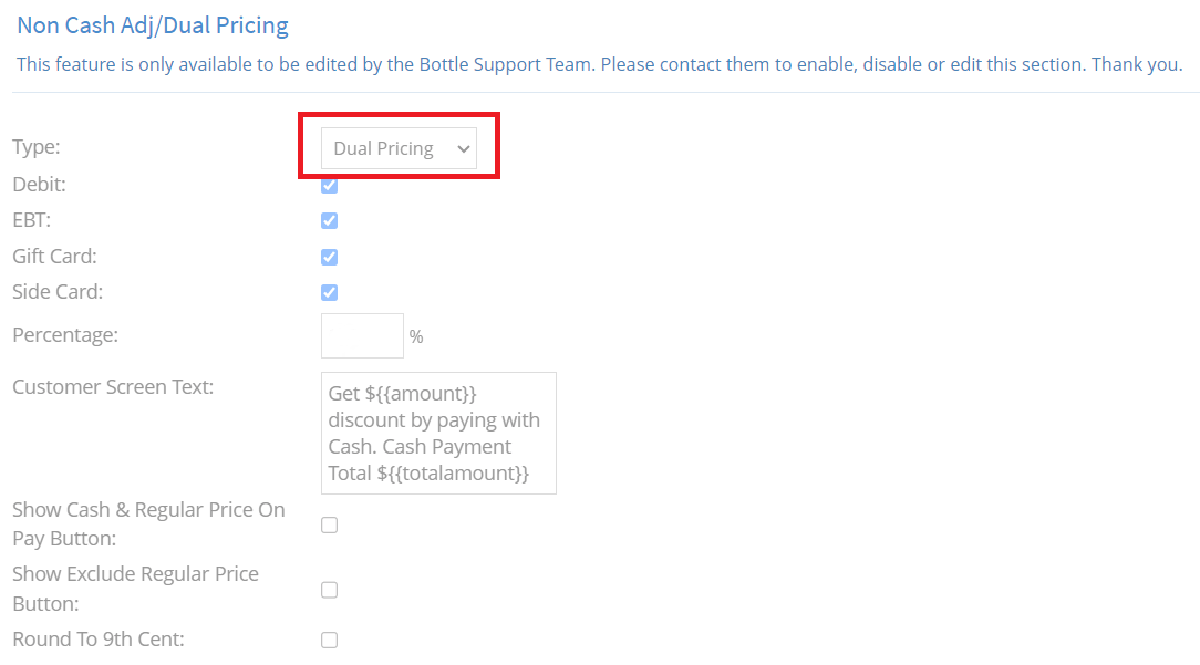 How to Update - BPOS Settings Dual Pricing
